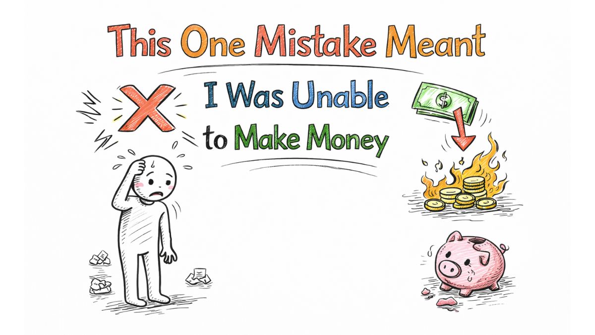 This One Mistake Meant I Was Unable to Make Money