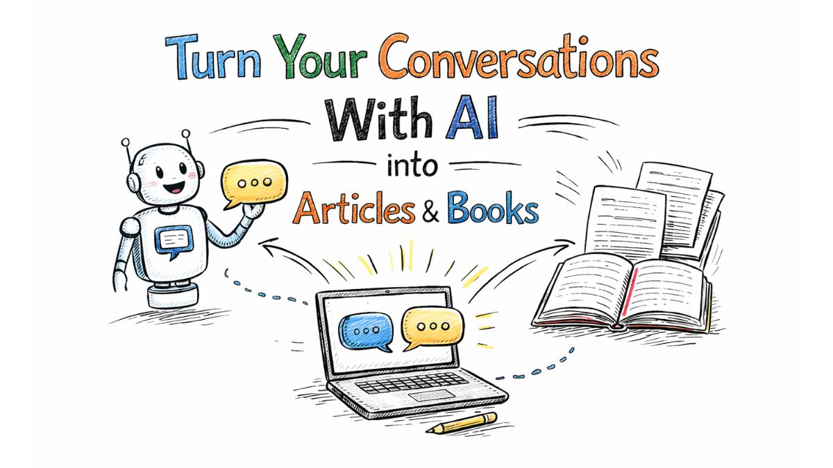 Turn Your Conversations With AI into Articles & Books